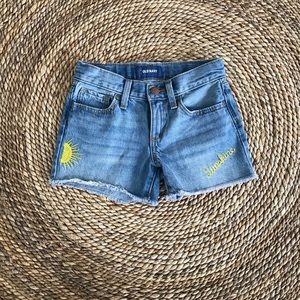 old navy kids sunshine denim shorts (new)